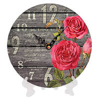 Часы настенные круглые Красные розы 18 см (CH18_F_15S038)