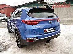 Фаркоп Kia Sportage 4 2018-2021 (Кіа Спортейдж 4) без підрізу бампера Американська вставка під квадрат