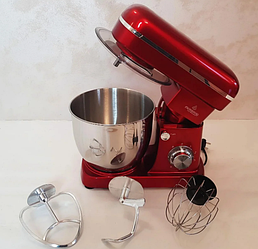 Кухонний стаціонарний комбайн Crownberg CB-3406 планетарний міксер тістоміс з чашею на 5 л 6 швидкостей 2200Вт