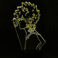 Акриловый светильник-ночник Изуку Мидория 3 желтый tty-n001629