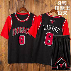 Баскетбольна форма Зак Лавін 8 Чикаго Булс комплект Lavine Chicago Bulls