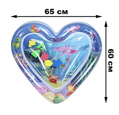 Водний килимок для дітей "Серце", що розвивається надувної аквакрік і для малюка, фото 2