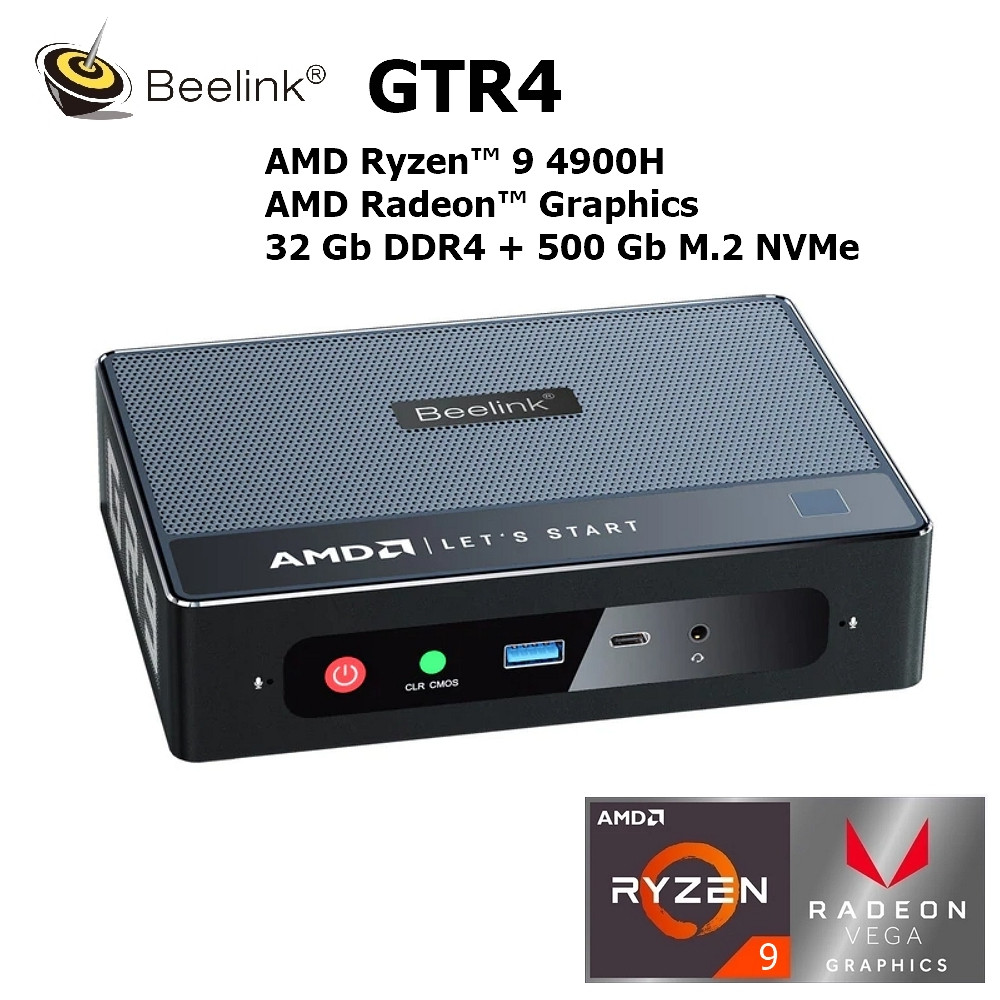 Beelink GTR4 Mini PC AMD Ryzen 9 4900H, 32GB+500GB, ціна 35875 грн