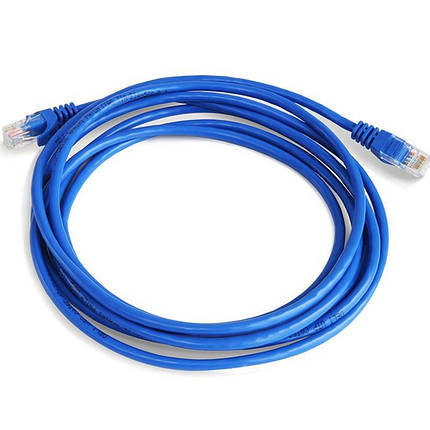 Інтернет мережевий LAN кабель патч-корд HX CAT 5E 5 метрів Синій, фото 2