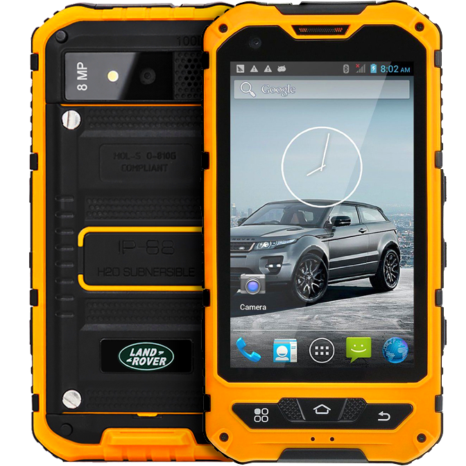 Land Rover A8+ Pro, IP-68, 4 ядра, ОЗП 1 GB, 8 GB, Android 4.4, 3000 мА·год, GPS. Оновлена версія! (ALPS A8+)