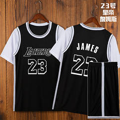 Чорна Баскетбольна форма Леброн Джеймс 23 Лос Анджелес Лейкерз комплект James Lakers чорна