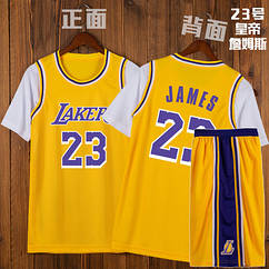 Жовта Баскетбольна форма Леброн Джеймс 23 Лос Анджелес Лейкерз комплект James Lakers жовто-біла