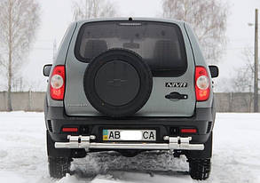 Захист заднього бампера ВУС SHARK Chevrolet Niva 2002-2009 2010+ кенгурятник дуги бічний захист пороги