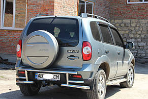 Захист заднього бампера ВУС потрійний Chevrolet Niva 2002-2009 2010+ кенгурятник дуги бічний захист пороги