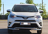 Защита переднего бампера УС двойной Toyota RAV4 2016-2018 Кенгурятник дуги пороги