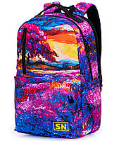 Рюкзак шкільний дитячий ортопедичний підлітковий модний бузковий для дівчинки SkyName 77-11