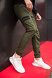 Чоловічі штани Джоггери хакі | штани джоггери чоловічі весна-осінь. Туреччина. Живе фото (Брюки чоловічі), фото 2