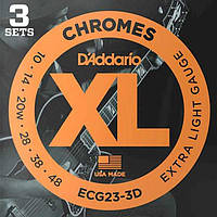 Струны D'Addario ECG23-3D Chromes Flat Wound 10-48 1 set