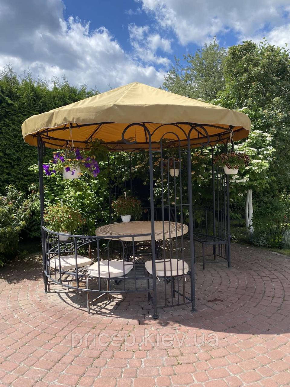 Дах альтанки з тканини