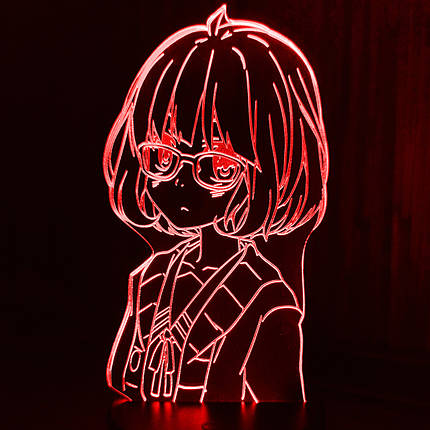 Акриловий світильник-нічник Мірай Куріяма червоний tty-n001649, фото 1