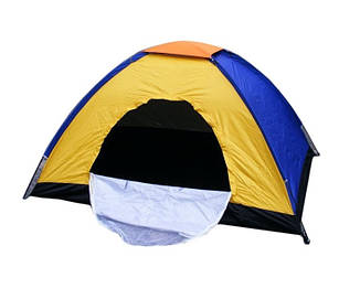 Палатка 3-місна Tent, 200x150x10 см; BEST-5, тримельний намет для туризму СІНЕ-ЖЕЛТАЯ