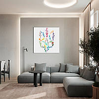 Интерьерная картина BrushMe серии Патриот "Герб в цветах" размер L 50х50см CN53161L