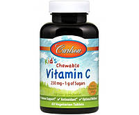 Вмтамин C Carlson Labs Kid's Chewable Vitamin C 250 mg 1 g of Sugars 60 таблеток (599147)