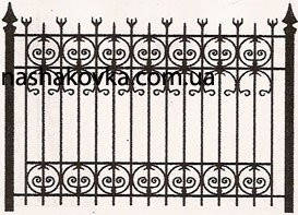 Кований забір модель