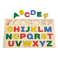 Деревянная игрушка Досточка Вкладки Английский алфавит