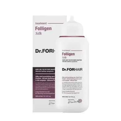 Відновлююча маска - кондиціонер для пошкодженого волосся Dr.FORHAIR Silk Treatment, 300 мл, фото 1