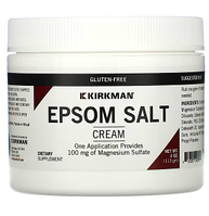 Kirkman Labs, Epsom Salt Cream, крем сульфат магния, 4 унции (113 гр)