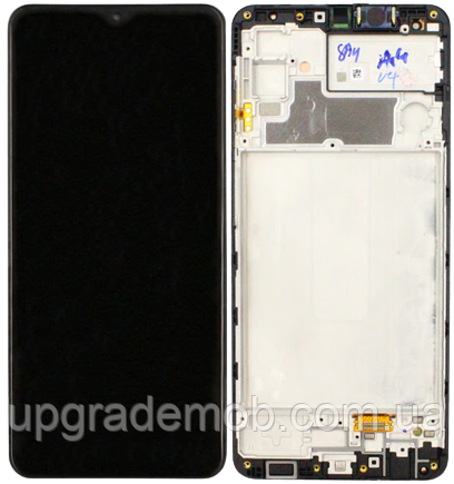 Дисплей-модуль тачскрин Samsung M325 Galaxy M32 чорний OLED з рамкою