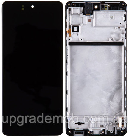 Дисплей-модуль тачскрин Samsung M515 Galaxy M51 чорний OLED (Small LCD) з рамкою