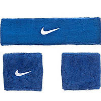 Набор повязка на голову Nike Swoosh Headband 1 шт. и напульсник Nike Swosh Wristbands 2 шт. (N.NN.07.402.OS.1)