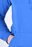 Розміри:L (48). Чоловіча худі, кофта з капюшоном з якісного і натурального трикотажу двунитки - яскраво-синя, фото 4