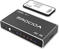 Mrocioa Перемикач HDMI 4K, 3 в 1 вихід 4K і 3D HDMI з пультом дистанційного керування