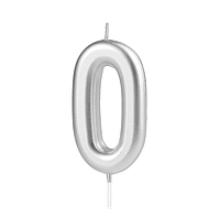 Свічка Цифра  срібло 0