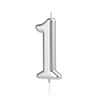 Свічка Цифра  срібло 1