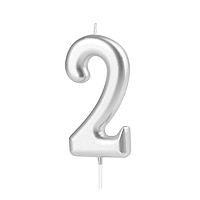Свічка Цифра  срібло 2