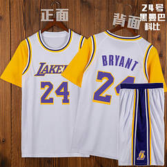 Баскетбольна форма Кобі Браянт 24 Лос Анджелес Лейкерз комплект Bryant Kobe Lakers білий