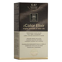 APIVITA My Color Elixir, Краска для волос без аммиака № 6.87 - Блонд темно-жемчужный бежевый