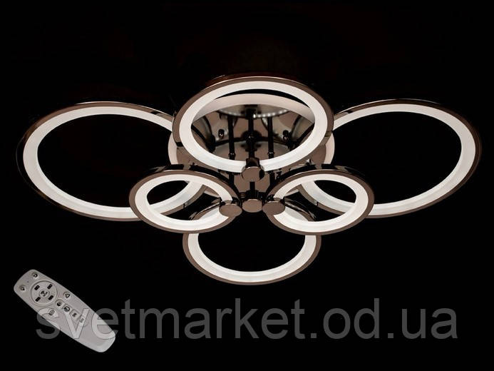 Стельова люстра з димером і різнобарвною підсвіткою 1811/6BHR LED 3color dimmer