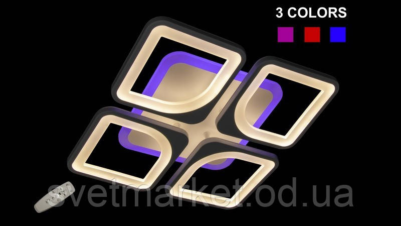 Стельова люстра з димером і LED-підсвіткою 5543/4S WH LED 3color dimmer