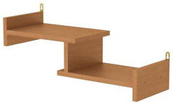 Полиця навісна на стіну MebelProff П-13, книжкова полиця, декоративна поиця в кімнату, будинок. Бук