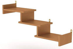 Полиця навісна на стіну MebelProff П-14, книжкова полиця, декоративна полиця в кімнату, будинок. Бук