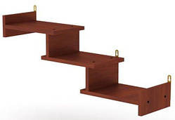 Полиця навісна на стіну MebelProff П-14, книжкова полиця, декоративна полиця в кімнату, будинок. Яблуня