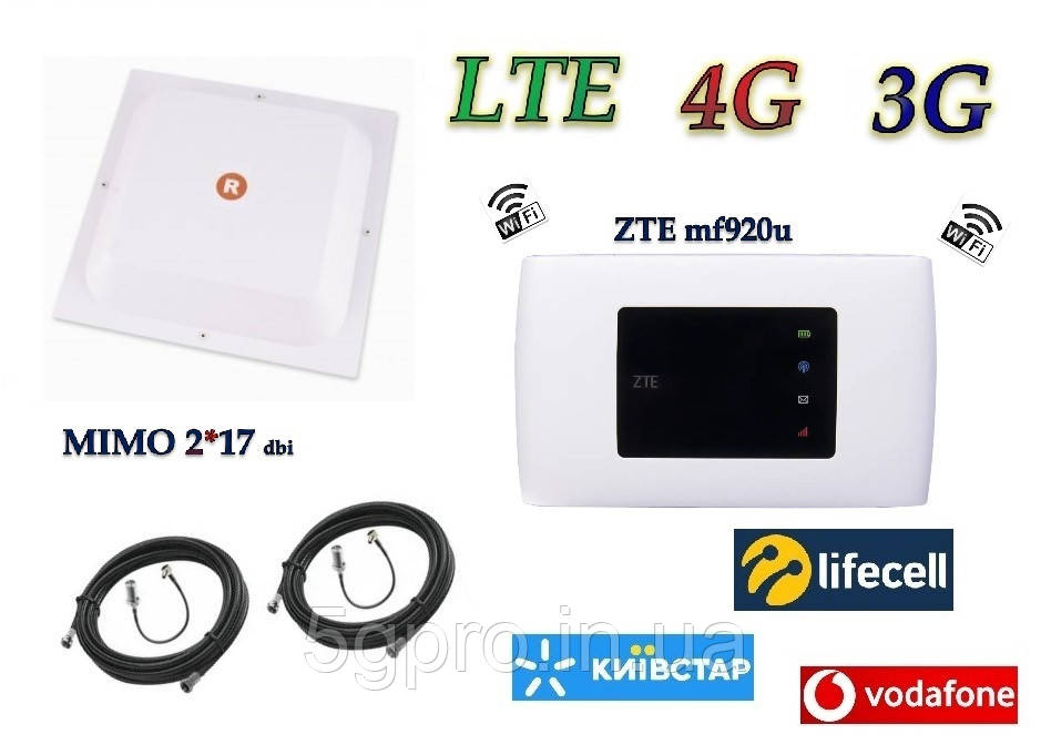 Комплект 4G LTE комплект с MiMo антенной для полевых условий