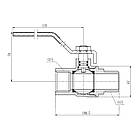 Кран кульовий SD Forte 1" 1/2 ВН для газу (ручка) SF605G40, фото 2