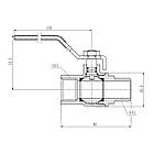 Кран кульовий SD Forte 1" 1/4 ВН для газу (ручка) SF605G32, фото 2