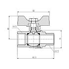 Кран кульовий SD Forte 1/2" ВН для газу (метелик) SF607G15, фото 2