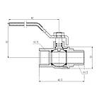 Кран кульовий SD Forte 1/2" ВН для газу (ручка) SF605G15, фото 2