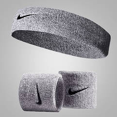 Набір пов'язка на голову Nike Swoosh Headband 1 шт. і напульсник Nike Swosh Wristbands 2 шт. (N.NN.07.051.OS.1)