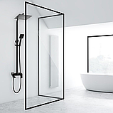 Змішувач для ванни та душу, чорний YOKA CUBE, фото 5