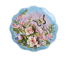 Декоративна тарілка Метелик у трояндах 20 см 59-562