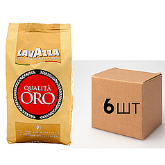 Ящик кави в зернах Lavazza Qualita Oro (оригінал) 100% арабіка 1 кг (у ящику 6шт)